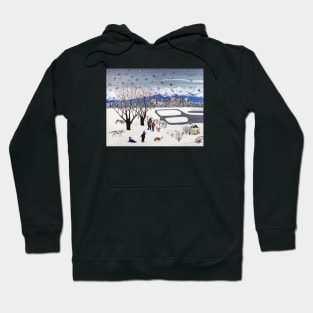 Winter Day at Westchester Lagoon, by Alaskan Artist Scott Clendaniel Hoodie